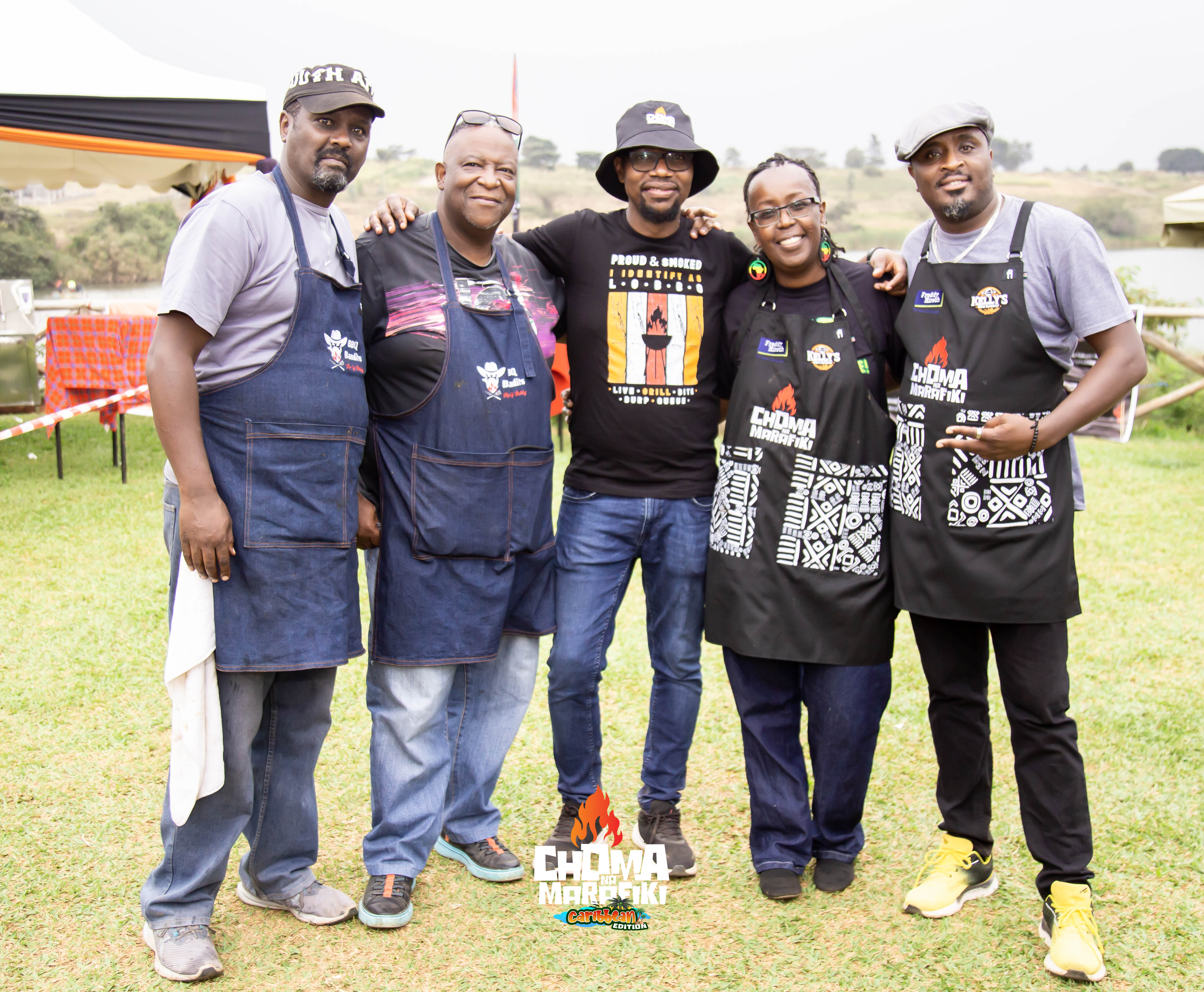 Choma Na Marafiki grillmasters and crew at Bustani Bistro